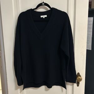 VINCE navy cashmere v-neck sweater